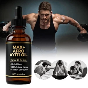 Max+ Afro Ayiti Oil for Men, Africa Natural Herbal Formula, Fast & Effective,- - Picture 1 of 7