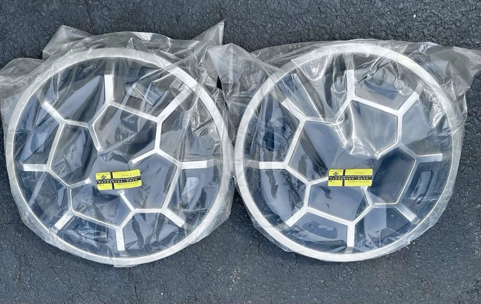 Pair Of NOS 1976-1978 OEM Nissan Datsun 13” B210 Hubcaps New Old Stock Look!!! - Image 1 of 4