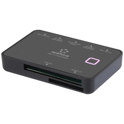Renkforce  Externer Speicherkartenleser  Micro-USB B (USB 3.2 Gen 1) Schwarz - Bild 1 von 3