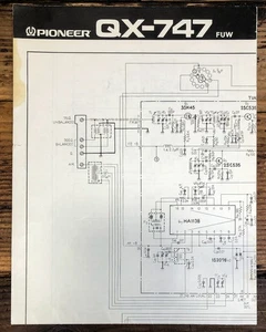 Pioneer QX-747 Receiver ausklappbarer Schaltplan *Original* - Bild 1 von 1