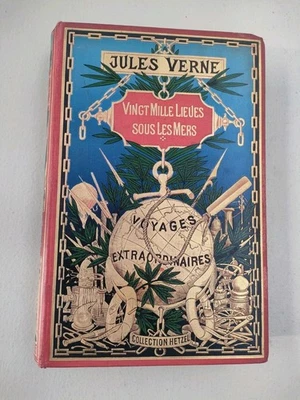 Jules Vernel Hetzel Au Globe Doré Vingt Mille Lieues Sous Les Mers  - Photo 1/4