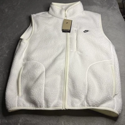 Nuevo con etiquetas Chaleco Nike Hombres Grande Ropa Deportiva Polar Invierno Sherpa Cremallera Completa FZ0894-133 Foto 1 de 4