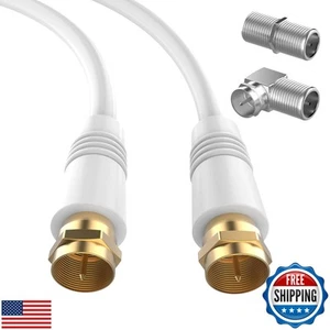 15FT RG6 Coax Cable, Gold Plated Connectors, Compatible for Cable Modems, Dig - Picture 1 of 5