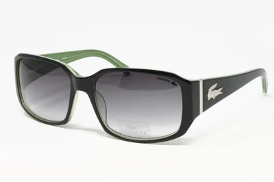 Gafas de sol unisex rectangulares de plástico Lacoste LA12615-GR negras sobre verdes 58 mm Foto 1 de 4