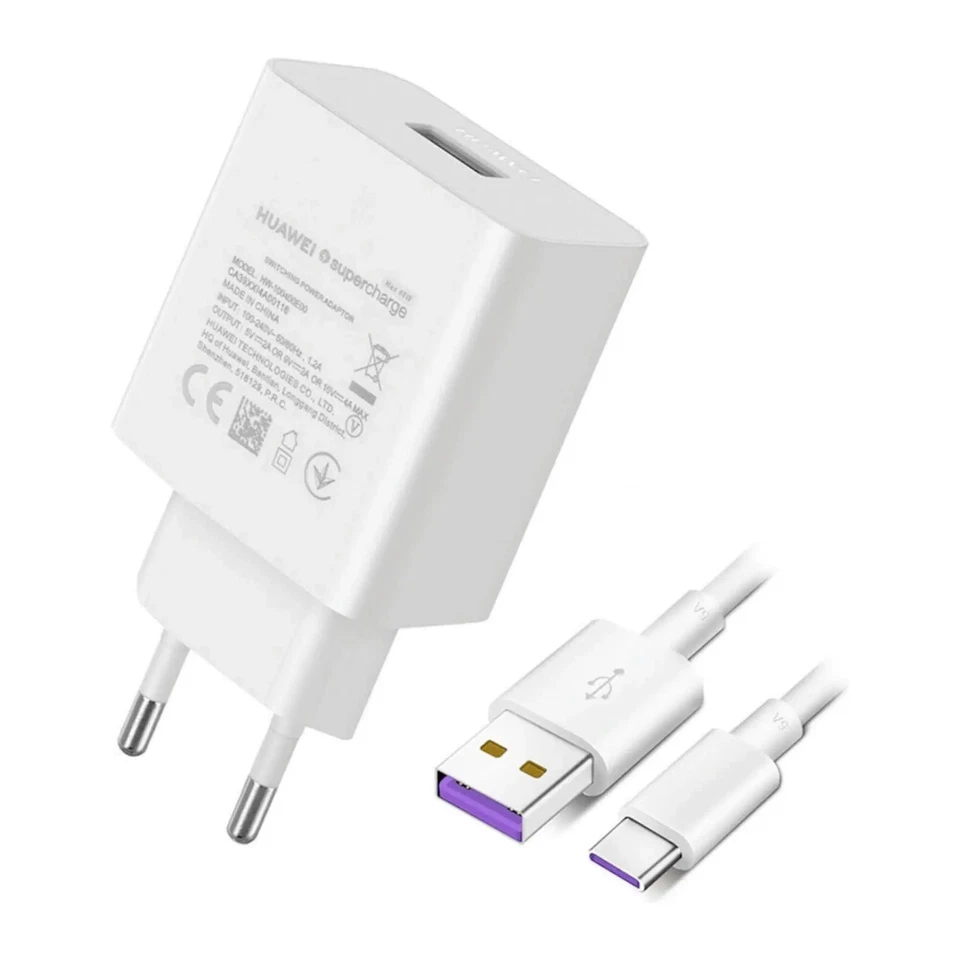 Original Huawei Schnellladegerät 40W Ladekabel Datenkabel Adapter Netzteil USB-C - Bild 1 von 3