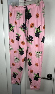 Star Wars The Mandalorian Mujer Rosa Halloween PJ Pantalones Bebé Yoda Talla S Nuevo sin Etiquetas - Imagen 1 de 8