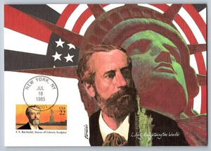 #2147 F.A. Bartholdi Statue of Liberty FDC Maxi Card - Picture 1 of 2