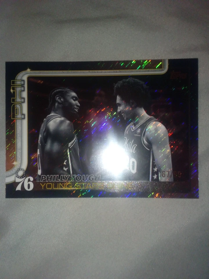 2025-26 Topps Philly Tough Young Stars Shine Jared Blackout Parallel rare 67/99 - Image 1 of 4