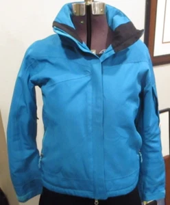 Marker Aqua Removable Hood Size 4 Women's Zipper Jacket With Wind Shield NWOT - Picture 1 of 14