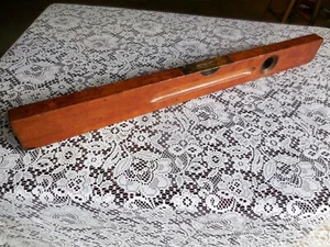 Vintage Old Stanley No.0  Wood Level 28" Long,with Original 1889 American Penny - Picture 1 of 7