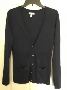 Lilly Pulitzer Sweater Size M Ladies Cardigan Navy Blue - Picture 1 of 4