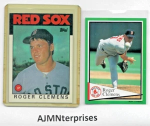 Roger Clemens 2-Card Lot 1986 Topps #661 + 1994 Panini Sticker #26 - Picture 1 of 5