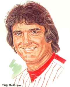 1980 TUG MCGRAW PHILADELPHIA PHILLIES FULL COLOR 8.5" x 11" REPRO POSTER - Picture 1 of 1