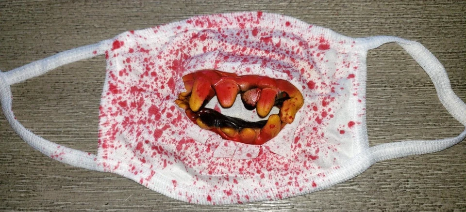 NUEVO SIN ETIQUETAS ZOMBIE DOCTOR MÁSCARA FACIAL SANGRIENTA DISFRAZ HALLOWEEN NO. 4 Foto 1 de 1