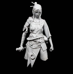 Unassembled Unpainted1/10 resin bust figure model kit  female swordsman - - Picture 1 of 3