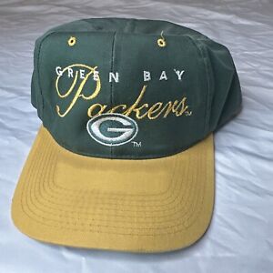 Vintage Green Bay Packers Drew Pearson Snapback Script Hat Cap 90's NFL