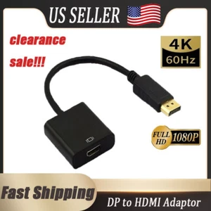 Display Port DP Male to HDMI Female Adapter Converter Dongle Cable 1080 60Hz PC - Picture 1 of 7