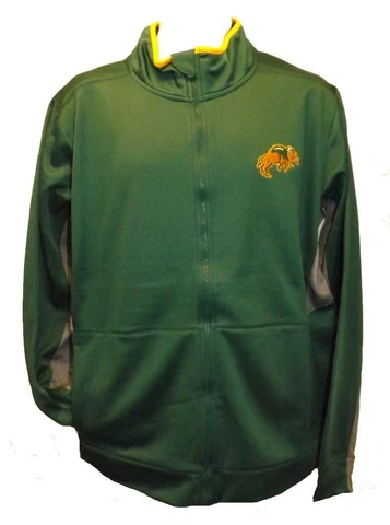 North Dakota State Bison Mens Size S-M-L-XL-2XL Green Full Zip Jacket Cover