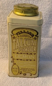 HTF VINTAGE COLLECTIBLE ADVERTIS TIN VILLAGE CELEBRATED LEMON TALCUM POWDER USA - Picture 1 of 15