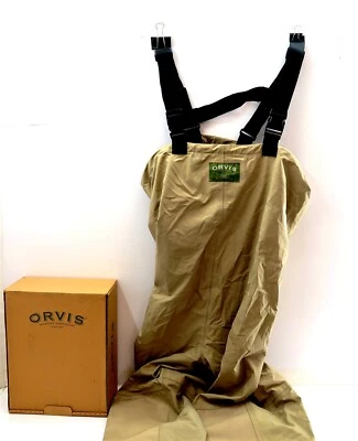 ORVIS Chest Waders Size Large Short LS with Stocking Foot Lightweight with Box  - Image 1 of 4