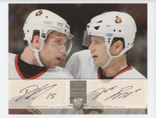 2006 Be A Player Portraits Dual Signature Dany Heatley Jason Spezza #DS-DJ Auto