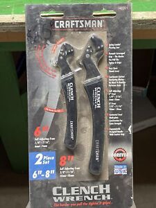 2 Craftsman Clench Wrench Pliers Lot 42308 8" 10-18mm 42306 6" 6-11mm