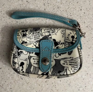 Dooney & Bourke x Disney Black & White Mickey Mouse Comics Wristlet Small Wallet - Picture 1 of 7