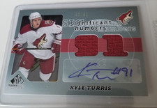 2008-09 SP Game Used Kyle Turris Significant Numbers Auto Patch #SNKT Mint 43/91