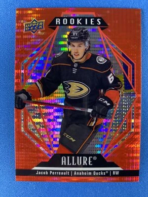 Jacob Perreault 2022-23 Upper Deck Allure #133 Red Rainbow RC Anaheim Ducks - Image 1 of 2