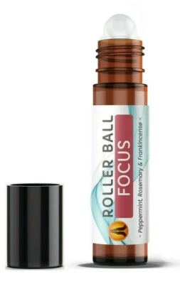 AROMA ENERGY Focus Essential Oil Blend Roller Ball Pulse Point Roll On Aromatherapy 10ml