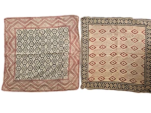 Set of 2 Organic Cotton Bandana Moselle, Bandana Scarf, Paisley Design Scarf Set - Picture 1 of 8
