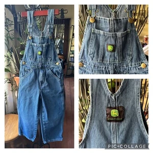 John Deere Kids Childrens Overalls Size 6 Front & Back Logo Excellent - Picture 1 of 8