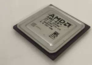 AMD-K6-233ANR 233 MHz CPU MMX 3.2V CORE 1997 Gold Gaming Processor Tested - Bild 1 von 4