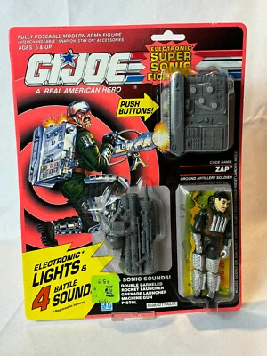 1990 Hasbro GI Joe SUPER SONIC FIGHTER ZAP Action Figure in Sealed Blister Pack - Image 1 of 4