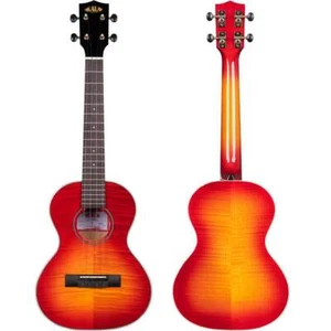 Kala Gloss Flame Maple Cherry Burst Tenor Ukulele - Picture 1 of 5