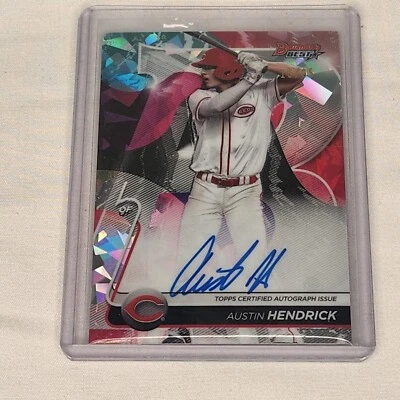 2020 Bowman's Best Austin Hendrick Atomic Refractor Auto # /25  Autograph Reds - Image 1 of 2
