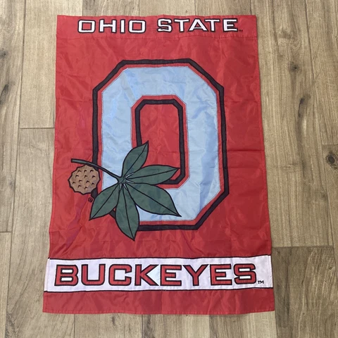 OHIO STATE  BUCKEYES---28" X 40  VERTICAL FLAG Vintage Cover