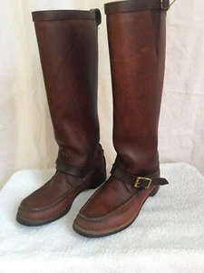 WC Russell Moccasin Co. Unisex Men's 8 Ladies 9.5 Tall Snake Boots EUC - Picture 1 of 9