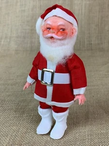 Vintage MCM 6" CELLULOID FACE Santa Claus Rare White Belt - Picture 1 of 5