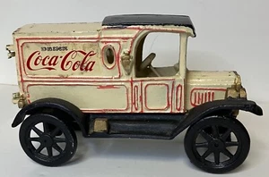 5 Pfund großer Gusseisen - DRINK COCA COLA - 1930er Lieferwagen mit rollenden Rädern - Bild 1 von 6