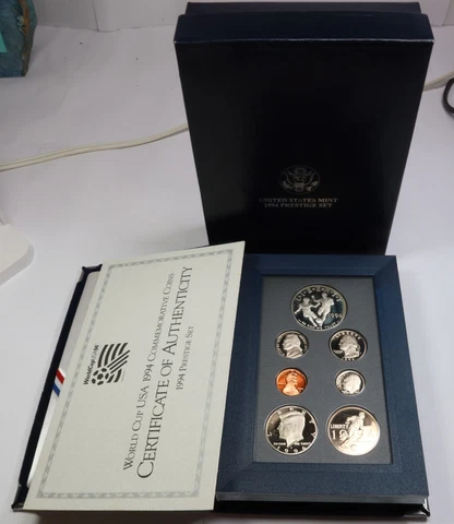 1994 S | World Cup USA Silver Dollar Prestige Proof 5 Coin Set #42126T Cover