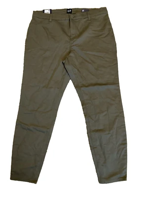 Pantalones chinos Gap para mujer talla 16 verdes elásticos ajustados caqui carrera informales nuevos con etiquetas Foto 1 de 4