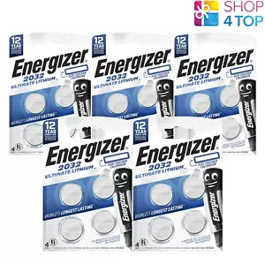 20 ENERGIZER CR2032 ULTIMATE LITHIUM BATTERIES 3V COIN CELL 4BL EXP 2034 NEW - Picture 1 of 1