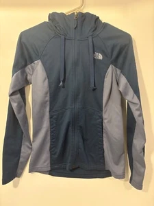 The North Face Womens Size Small Blue and Gray Full-Zip Hoodie Jacket Outdoor - Picture 1 of 8