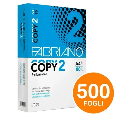 Carta A4 80gr Bianca Fabriano Copy 2 per Stampante e Fotocopie Risma 500 fogli - Immagine 1 di 4