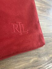 VINTAGE  Lauren Ralph Lauren MONOGRAMMED RED EURO SHAM HTF!!! 26” X 26”