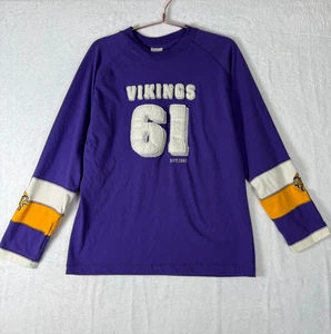 Vintage NFL Minnesota Vikings Damen Langarm Top Lila Größe Large (16/18) - Bild 1 von 6
