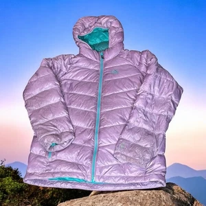 LL Bean Kids Large 14-16 Ultralight 650 Goose Down Hooded Jacket Purple 507404 - Bild 1 von 12