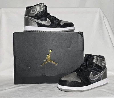 Jordan 1 ретро высоты OG (td) серый/черный ребенка ясельного возраста/детские туфли размер 9C * новый * - Изображение 1 из 4