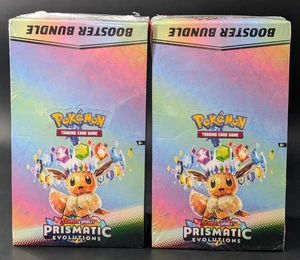 Pokemon SV8.5 Prismatic Evolutions Lot (2) Booster Bundle Display Case Sealed #1 - Bild 1 von 4